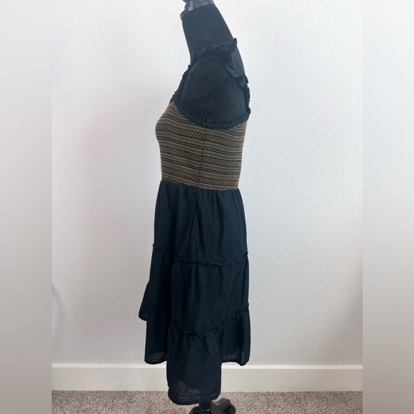 J. Crew Ruffle Sleeve Smocked Sun Embroidered Mini Dress Size Small - Picture 3 of 11